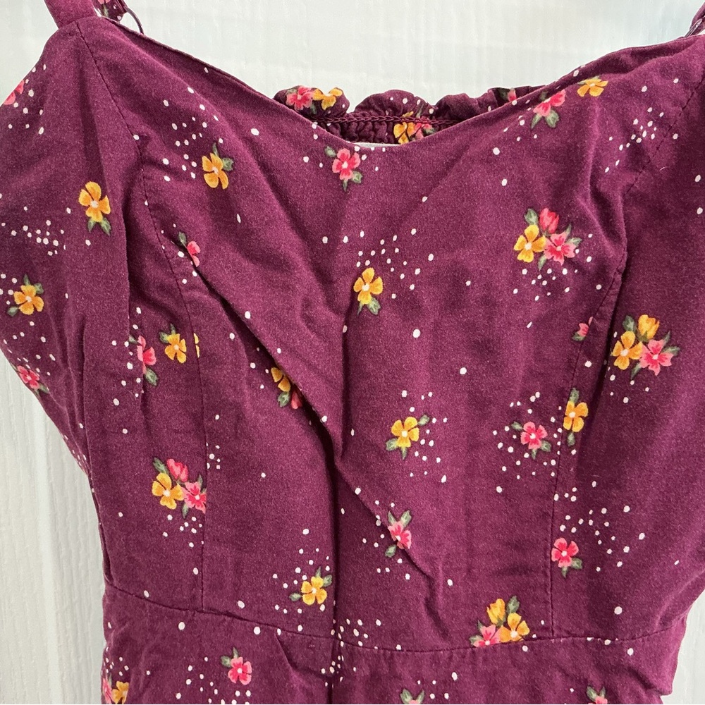 Old Navy Burgundy Floral Mini Dress - Picture 5 of 6